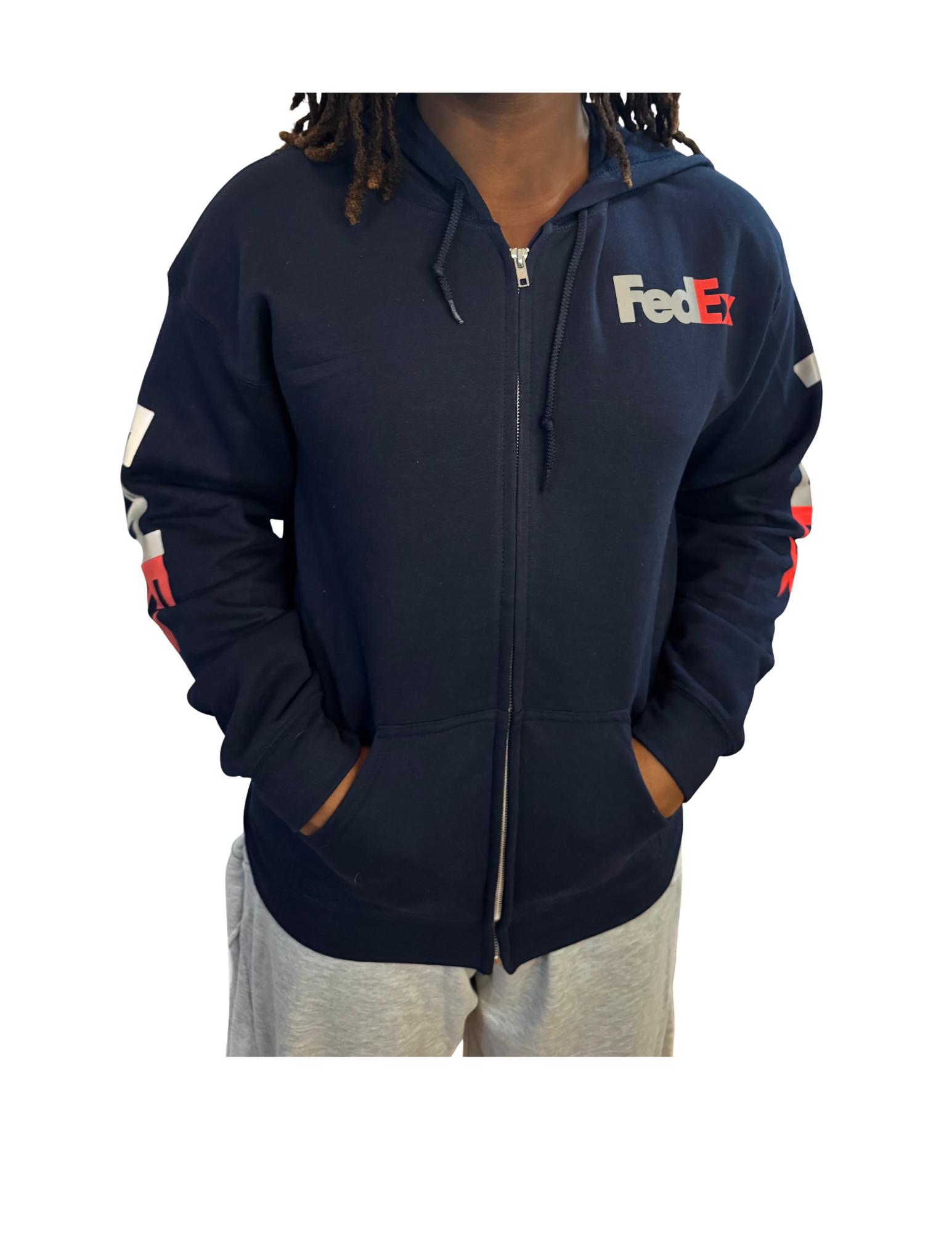 Reflective FedEx Zipper Hoodie