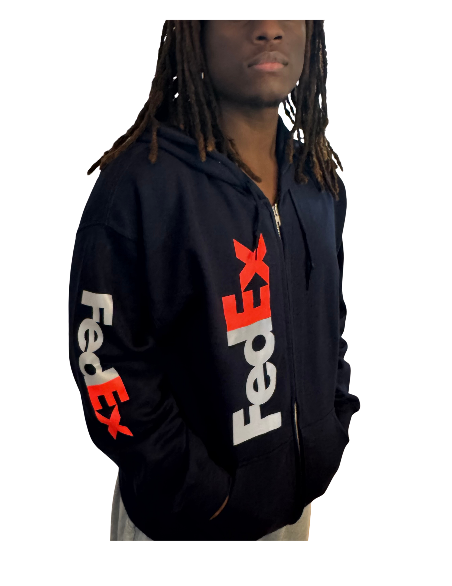 Reflective FedEx Zipper Hoodie