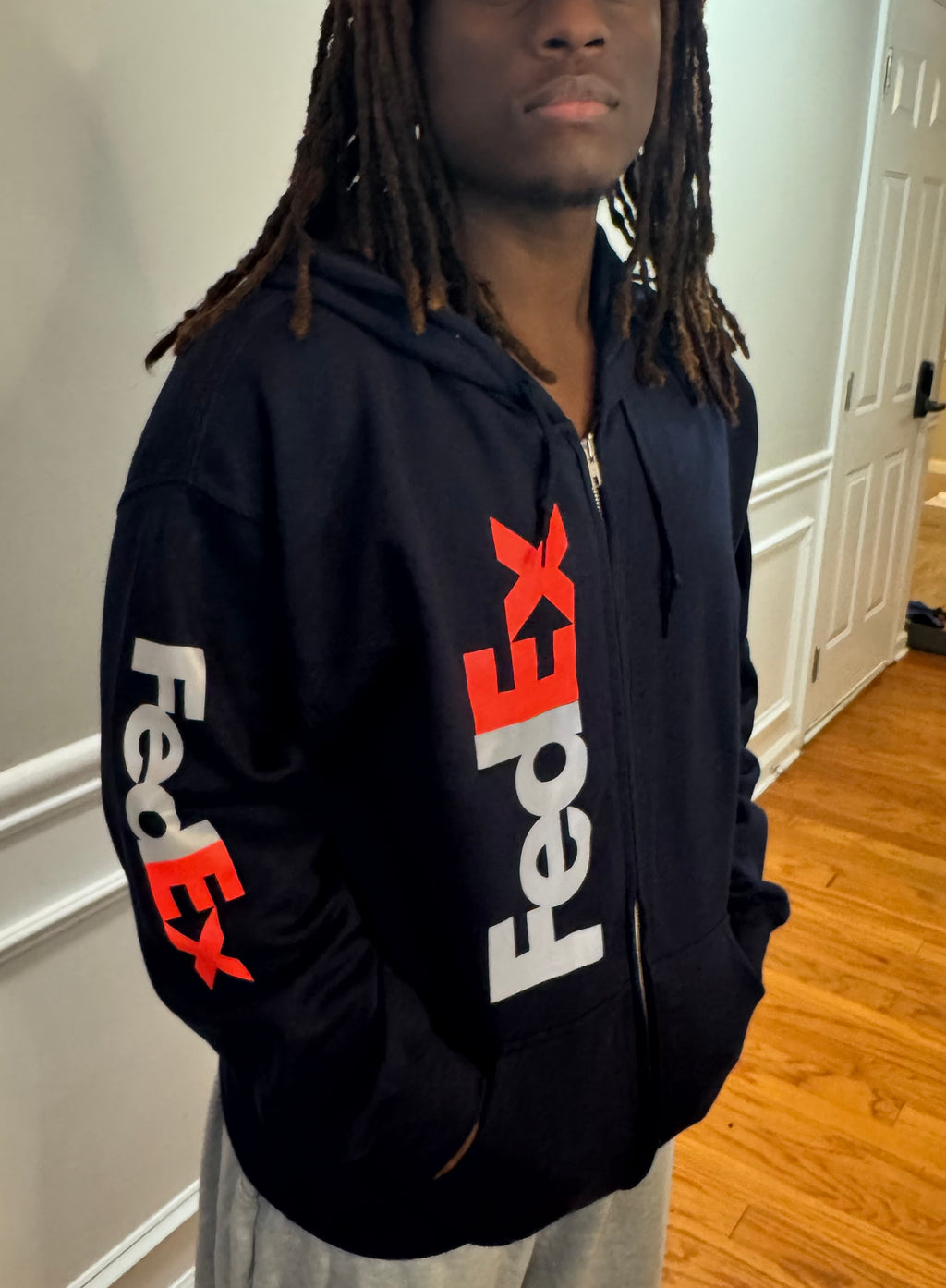Reflective FedEx Zipper Hoodie