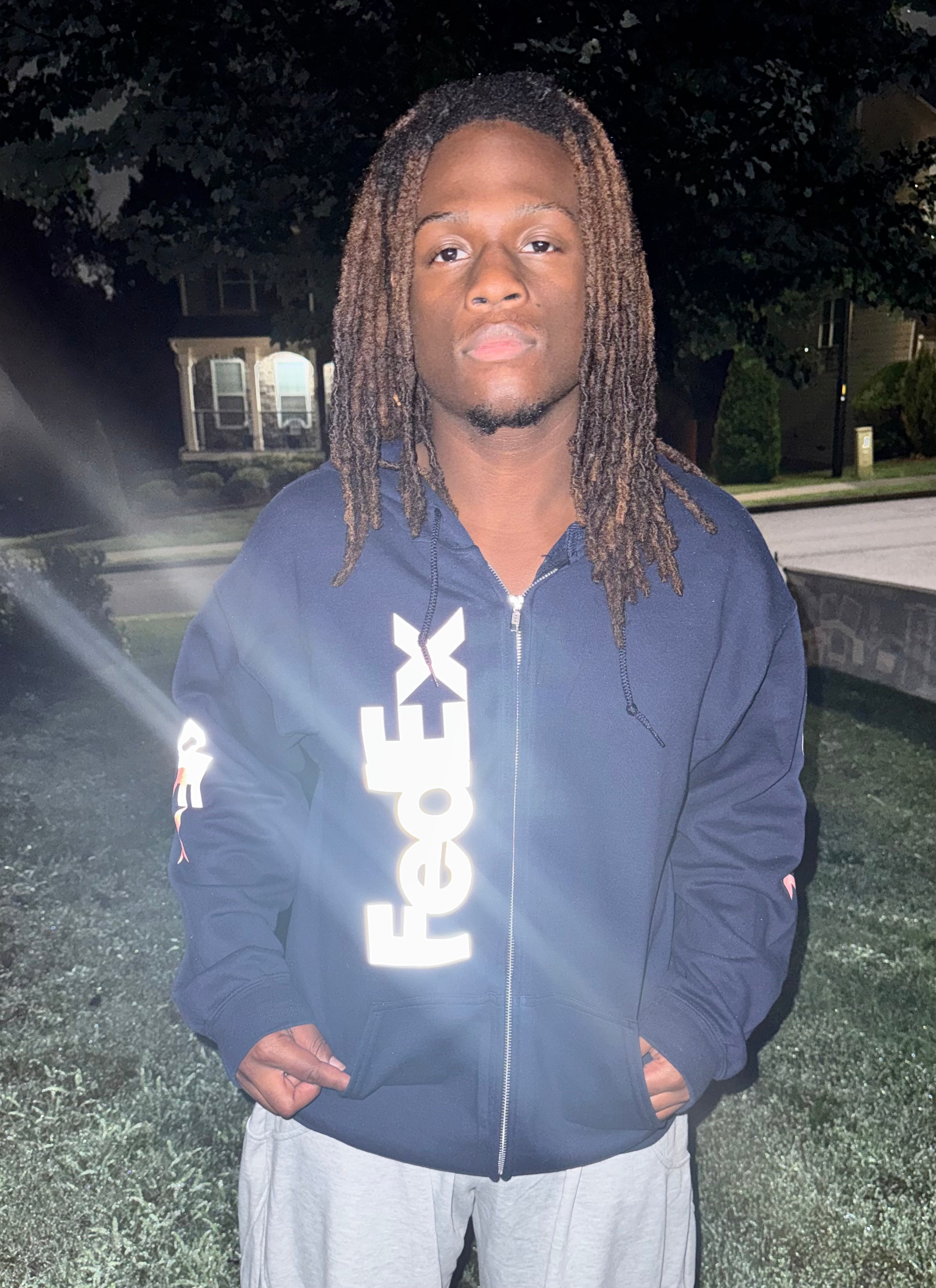 Reflective FedEx Zipper Hoodie
