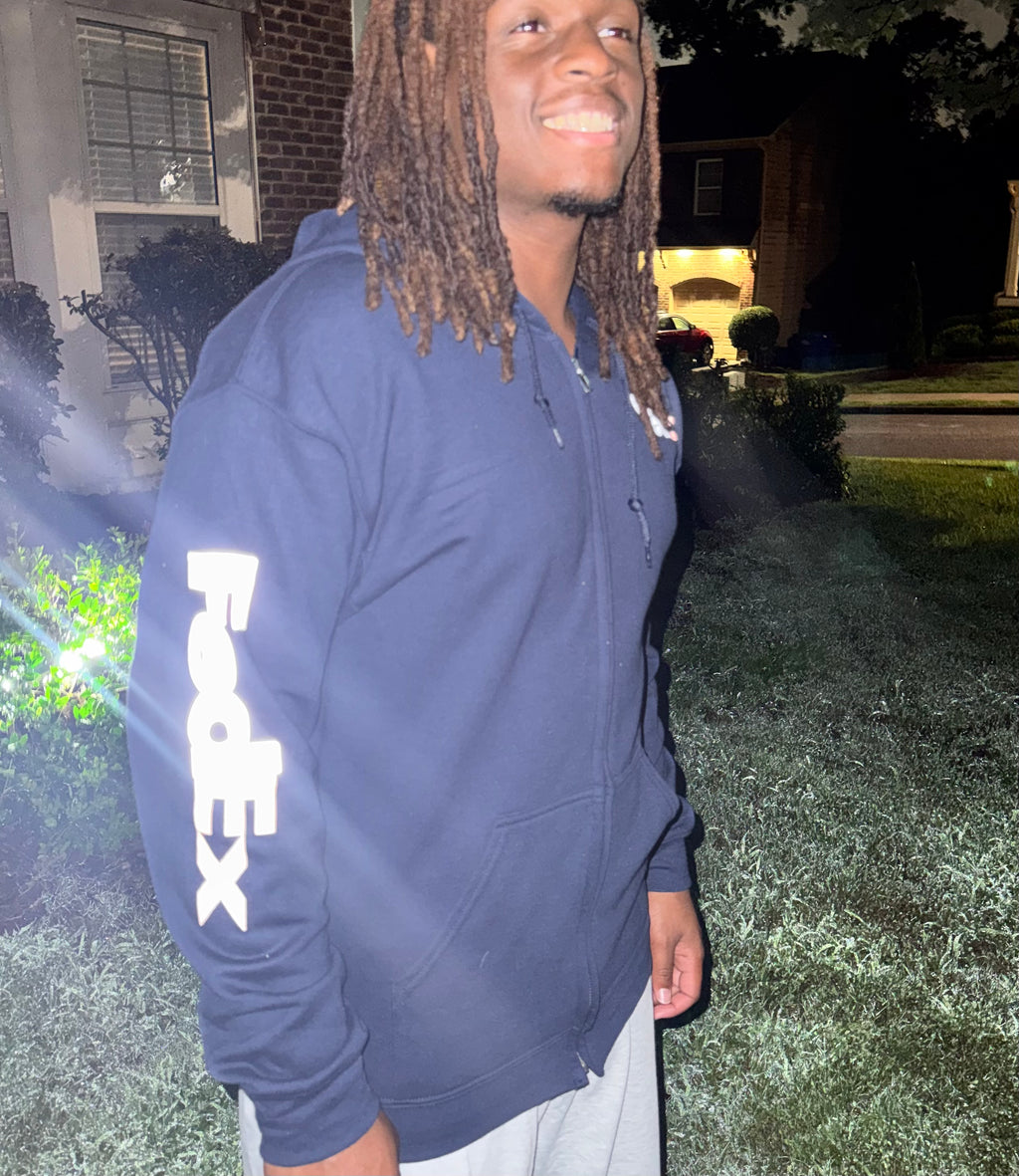 Reflective FedEx Zipper Hoodie