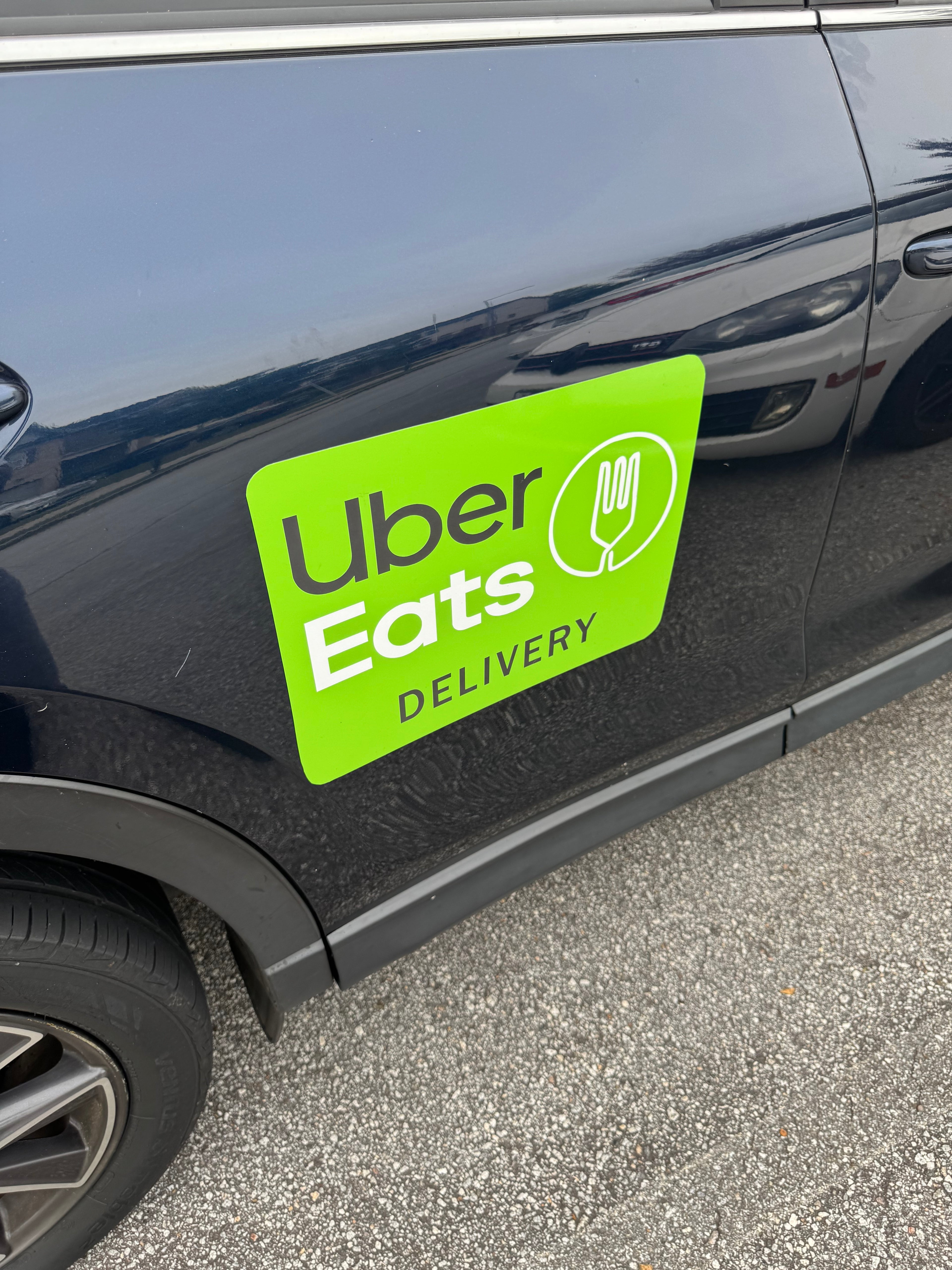 Reflective UberEats Car Magnet - Removable