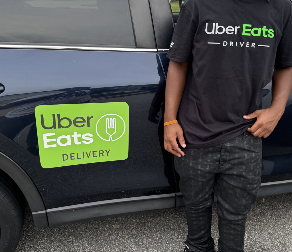 Reflective UberEats Car Magnet - Removable