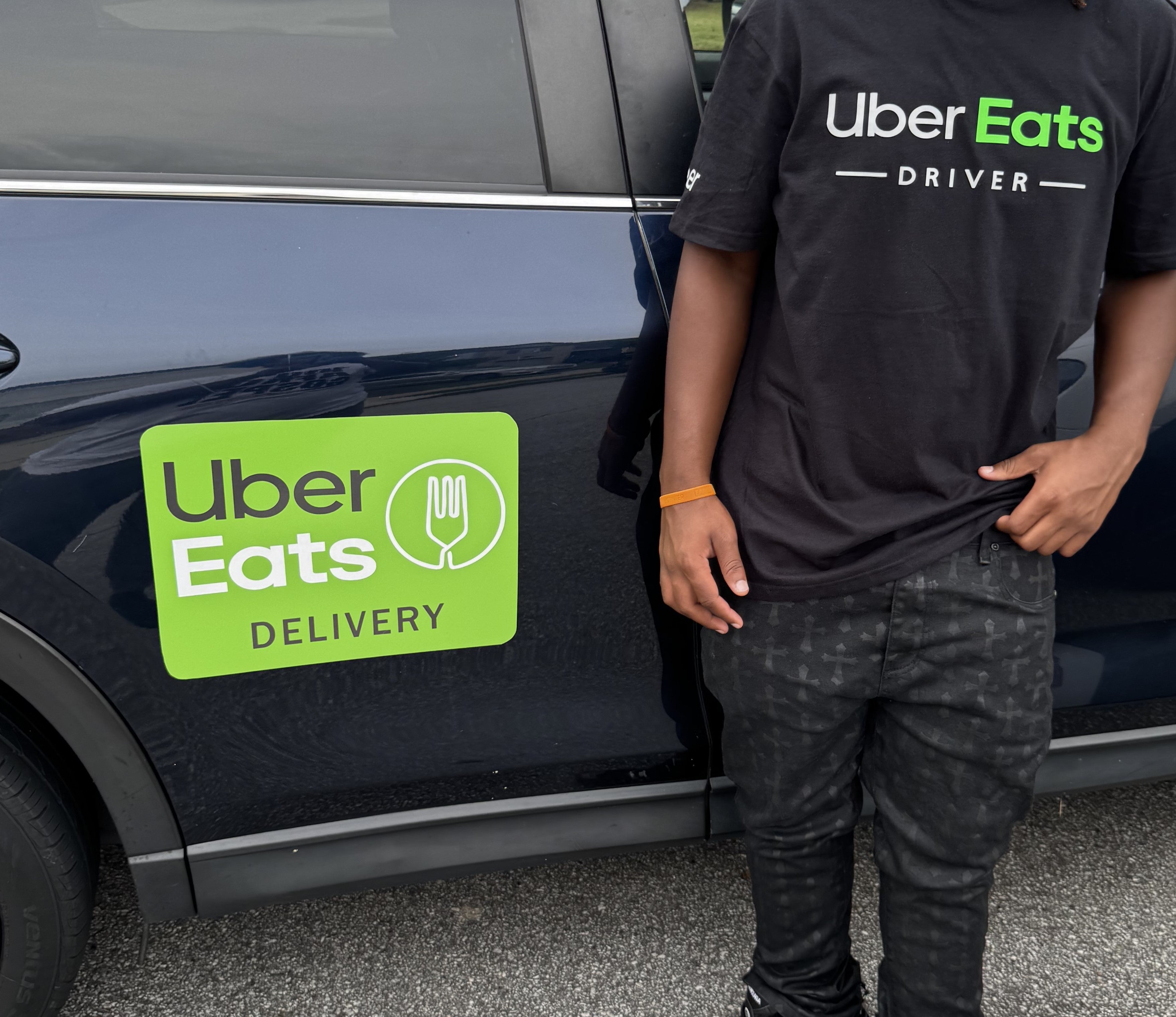 Reflective UberEats Car Magnet - Removable