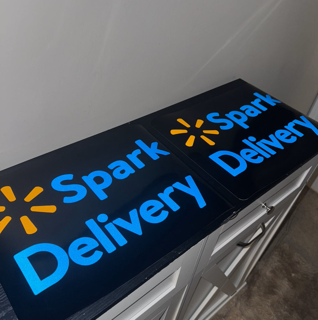 Reflective Walmart Spark Car Magnet - Removable