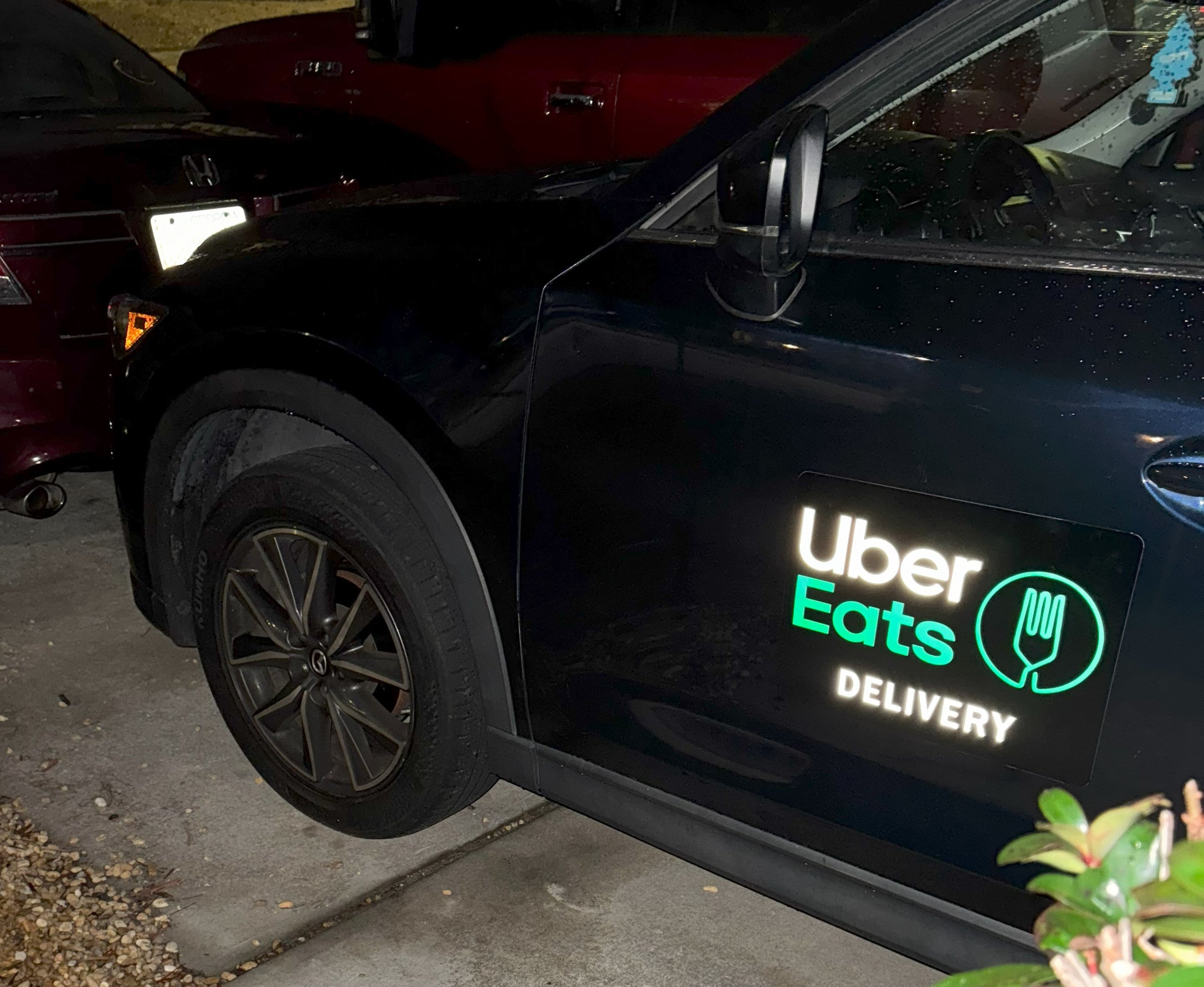 Reflective UberEats Car Magnet - Removable