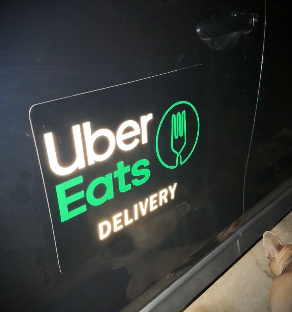 Reflective UberEats Car Magnet - Removable