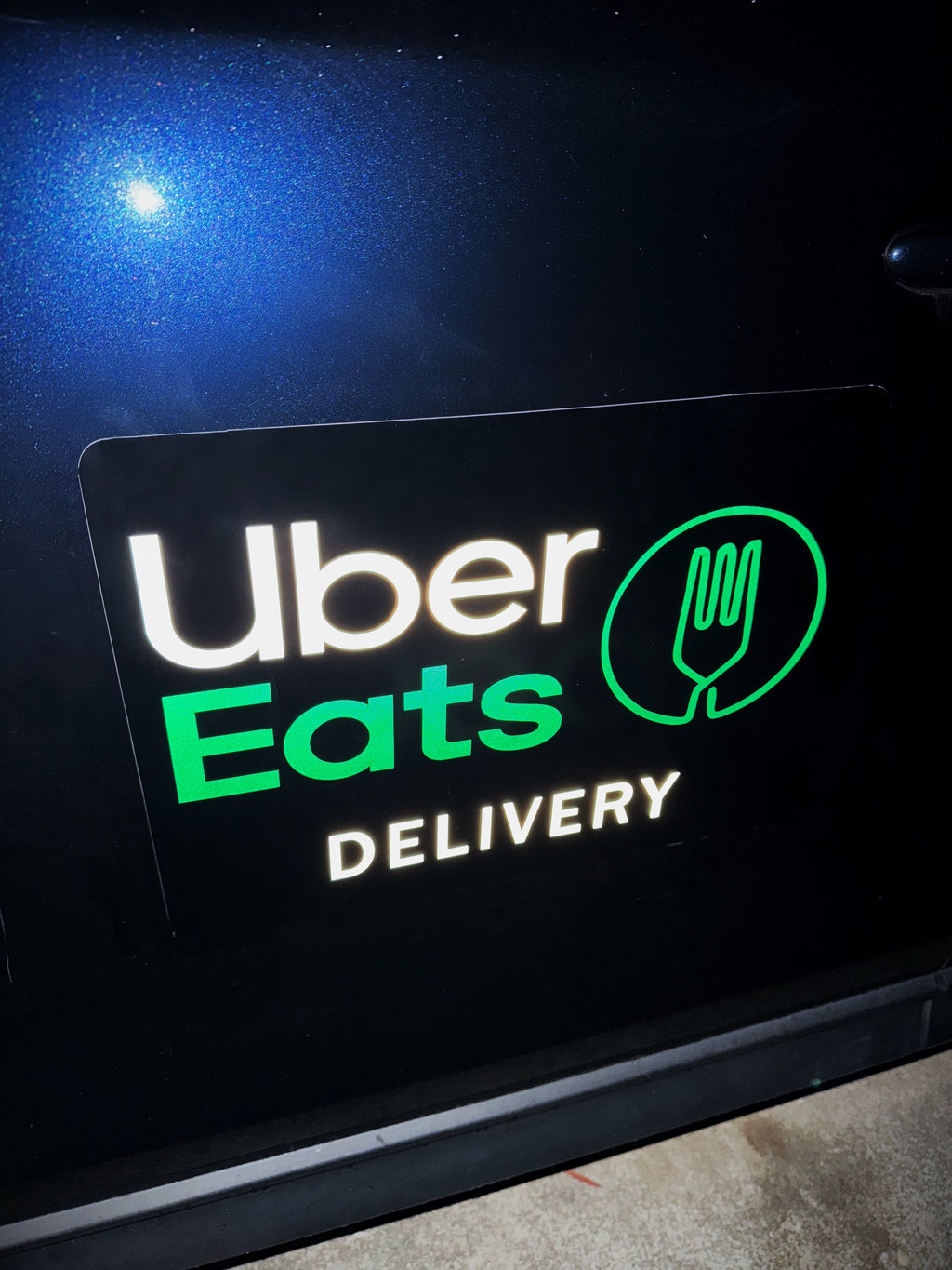Reflective UberEats Car Magnet - Removable