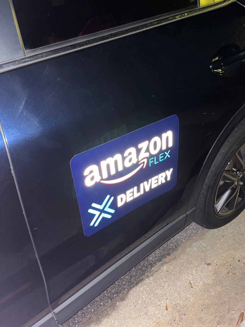 Reflective Amazon Flex Car Magnet - Removable