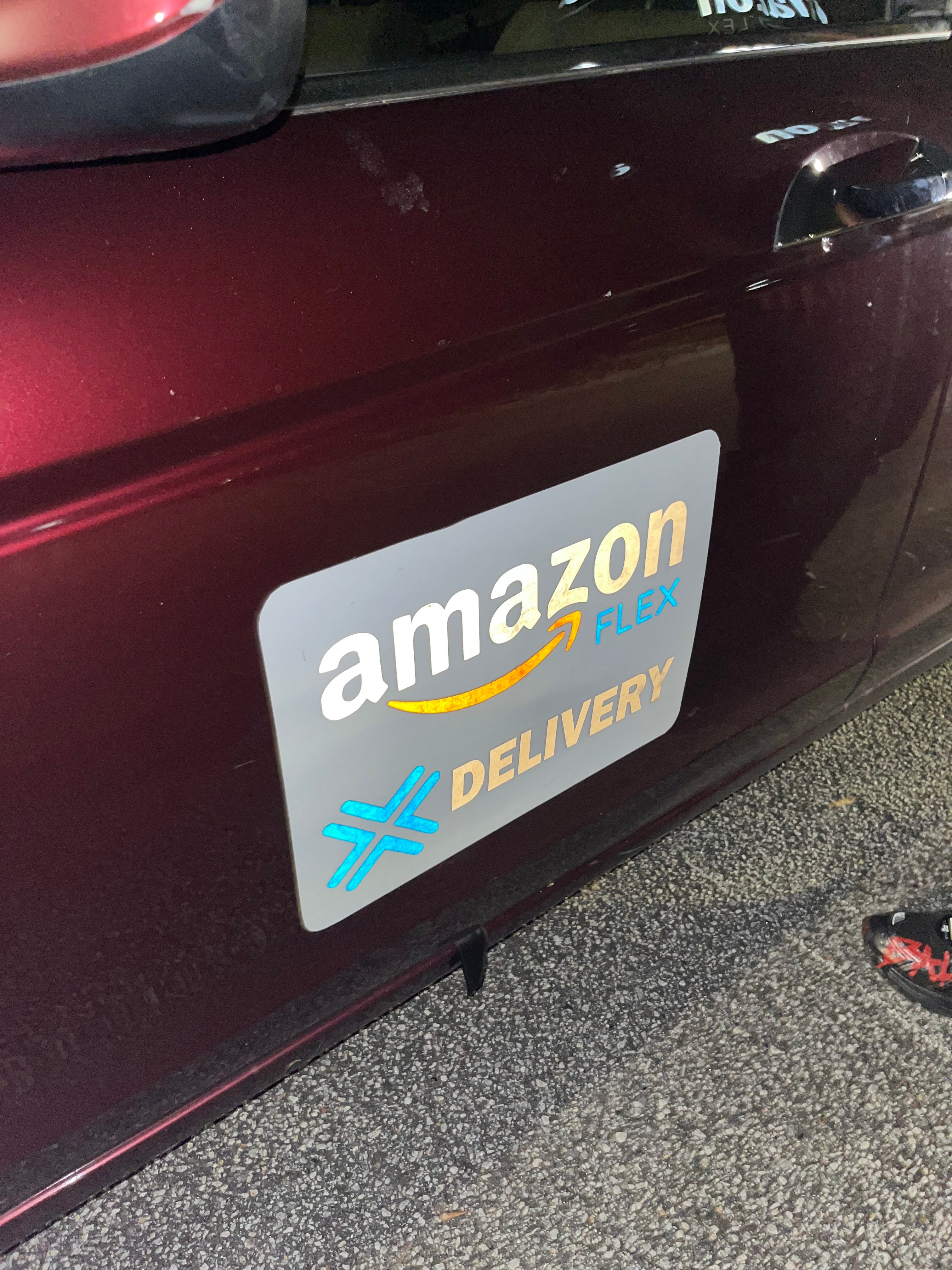 Reflective Amazon Flex Car Magnet - Removable