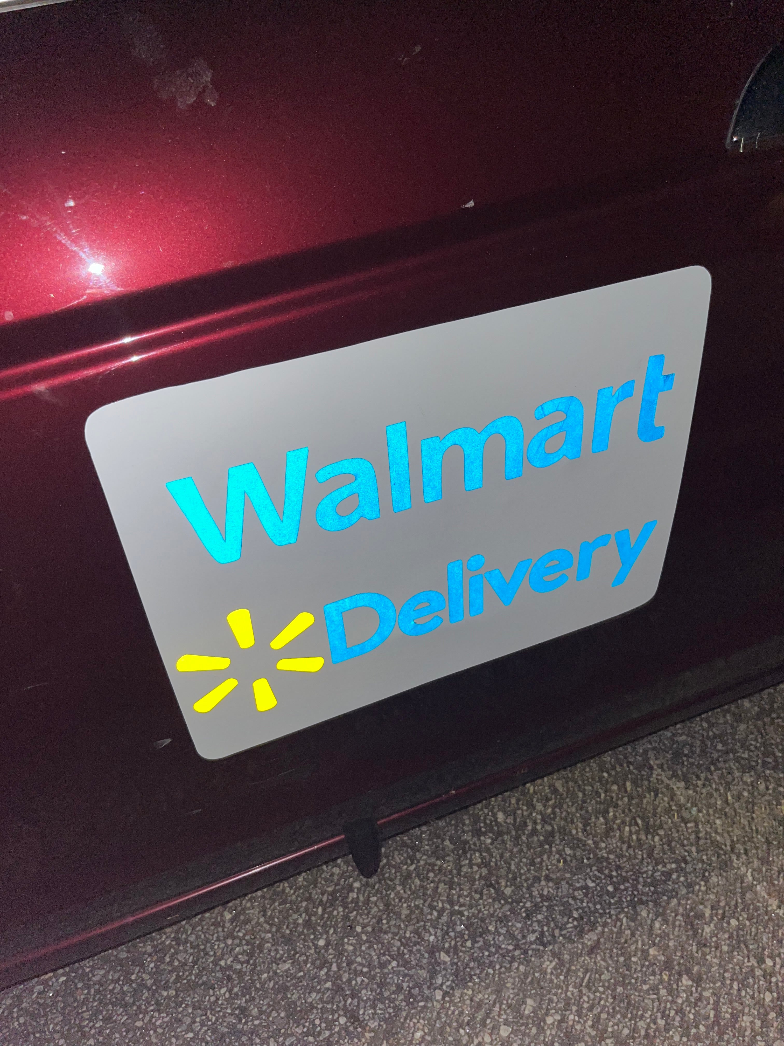 Reflective Walmart Spark Car Magnet - Removable