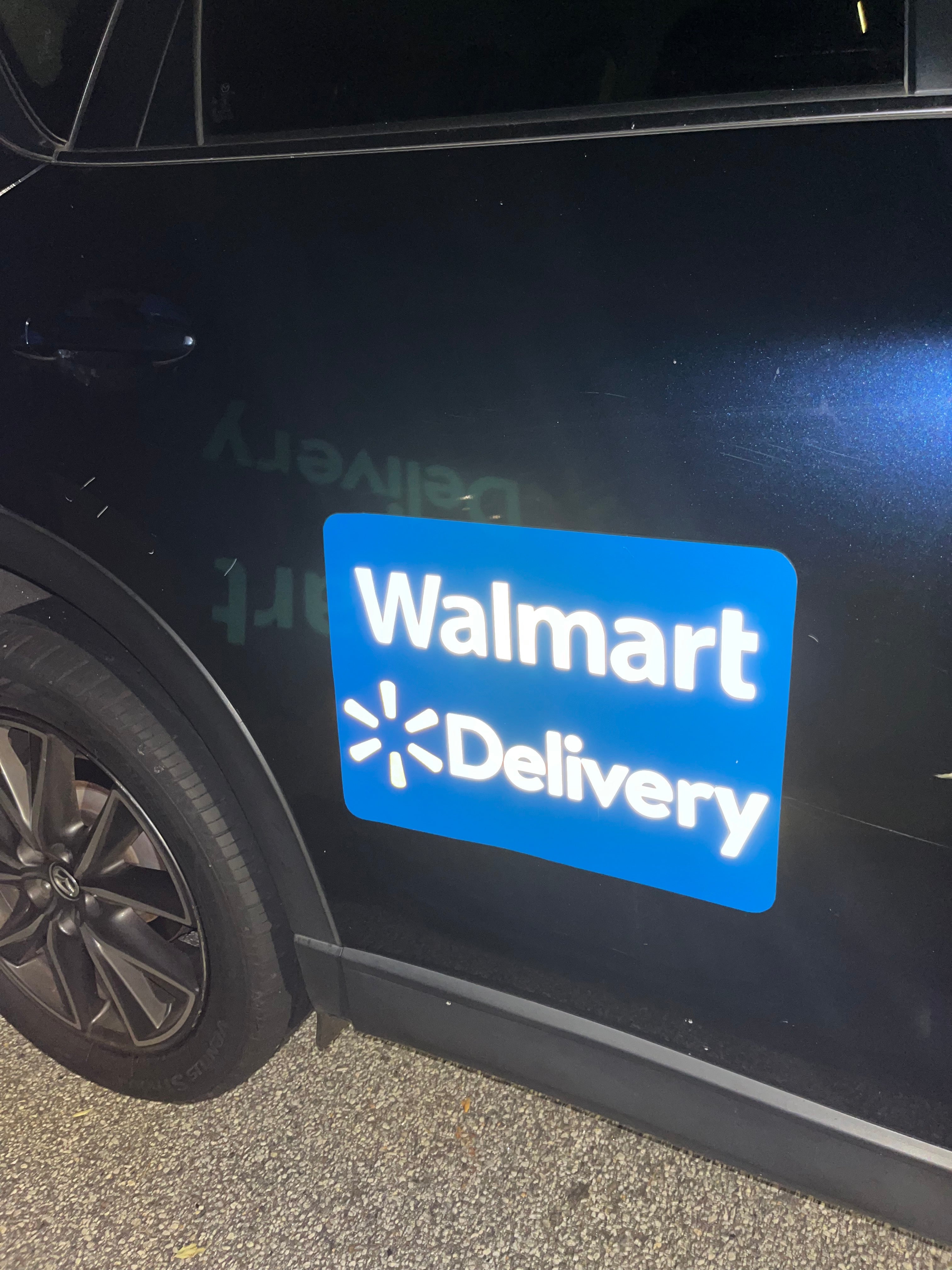 Reflective Walmart Spark Car Magnet - Removable