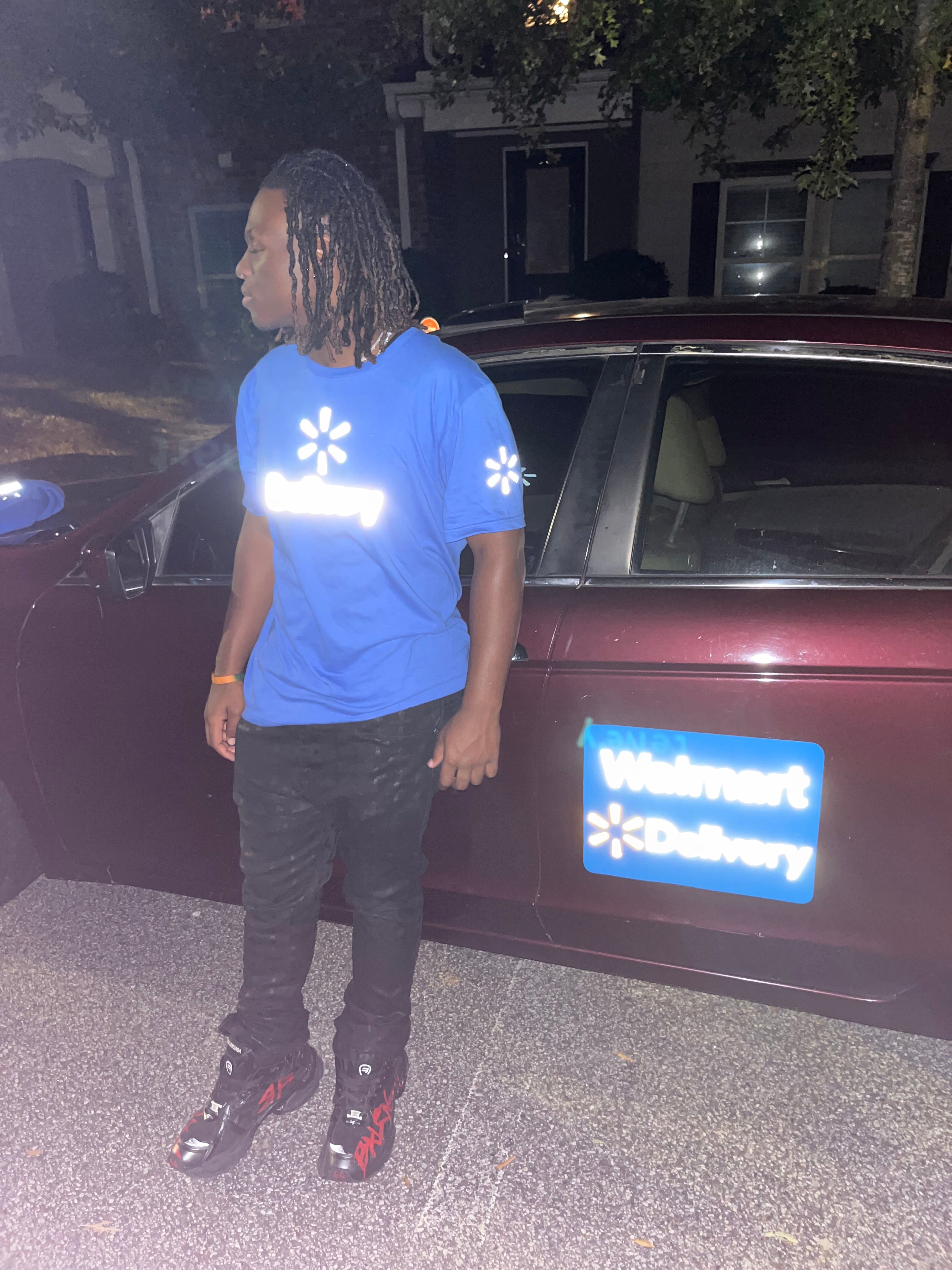 Reflective Walmart Spark Car Magnet - Removable
