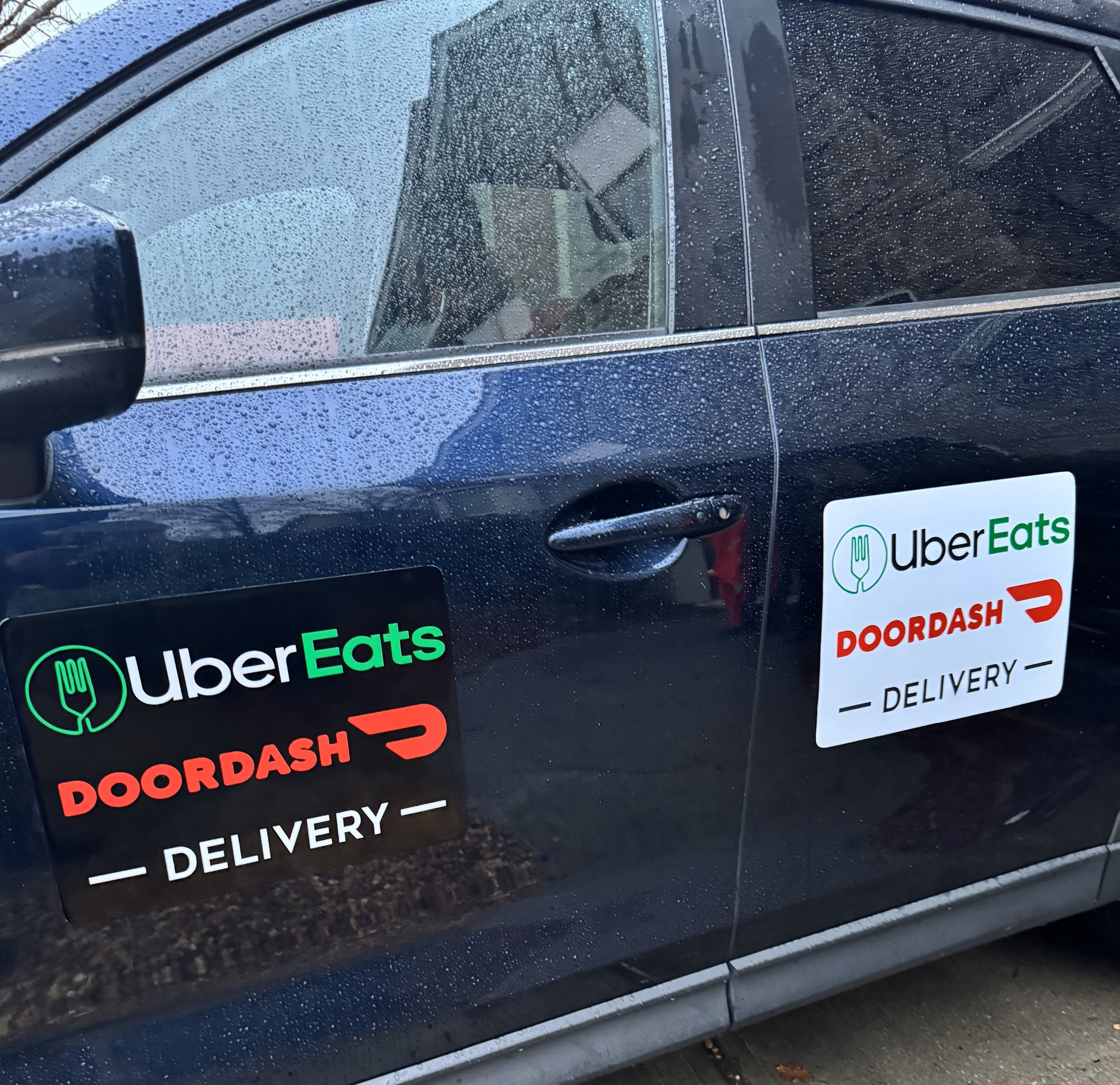 Reflective DoorDash / UberEats Car Magnet - Removable