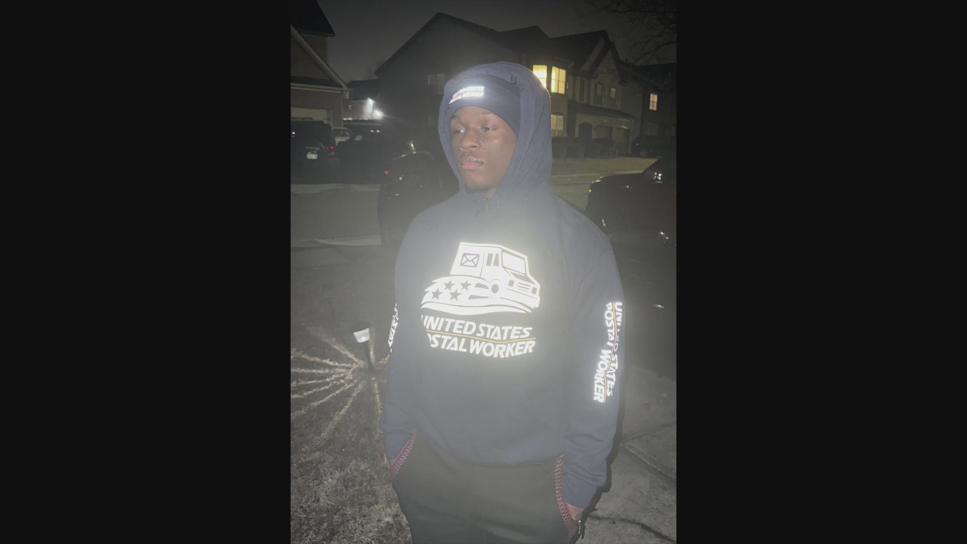 Reflective US Postal Worker Hoodie