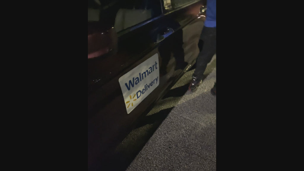 Reflective Walmart Spark Car Magnet - Removable