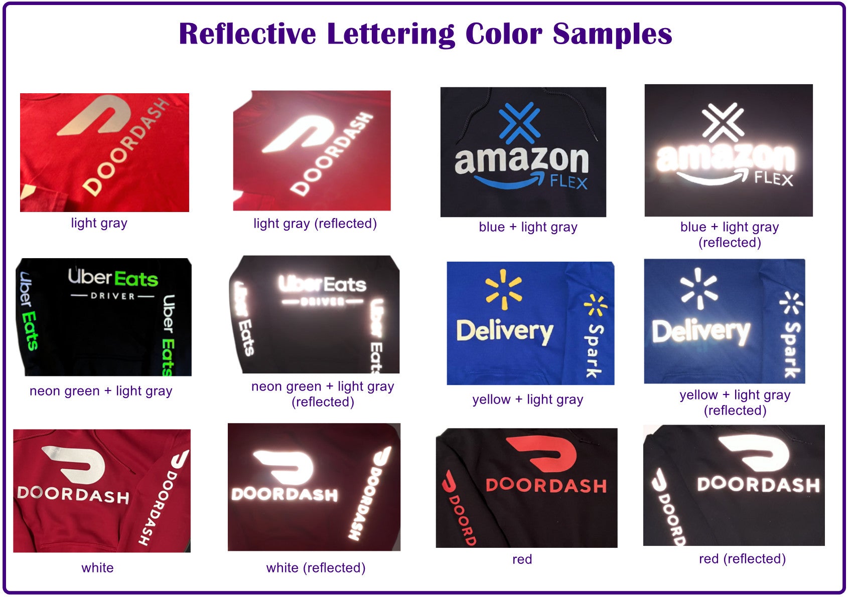 Reflective Iron-On Decal (Custom Text)
