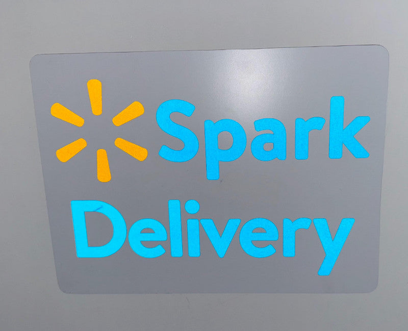Reflective Walmart Spark Car Magnet - Removable