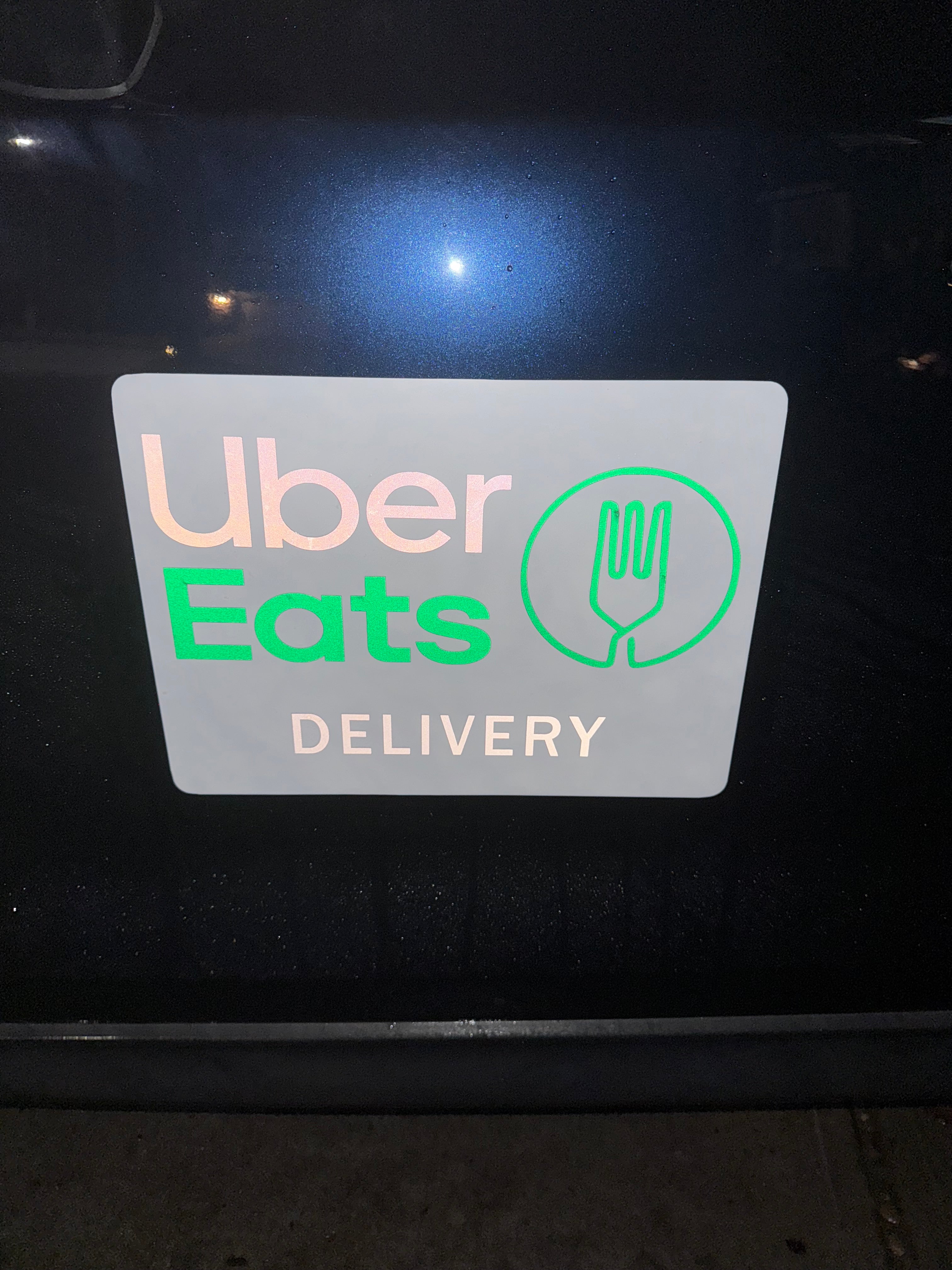 Reflective UberEats Car Magnet - Removable