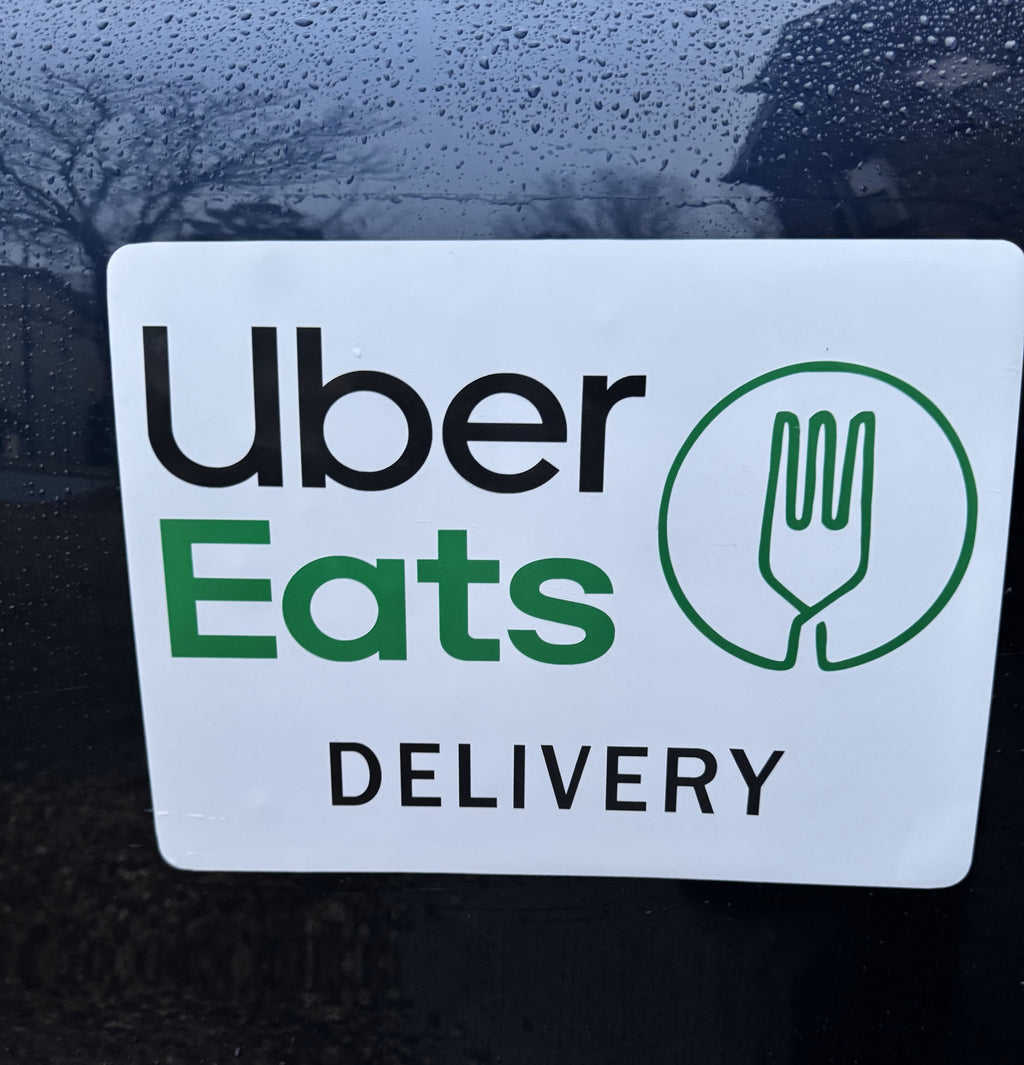Reflective UberEats Car Magnet - Removable