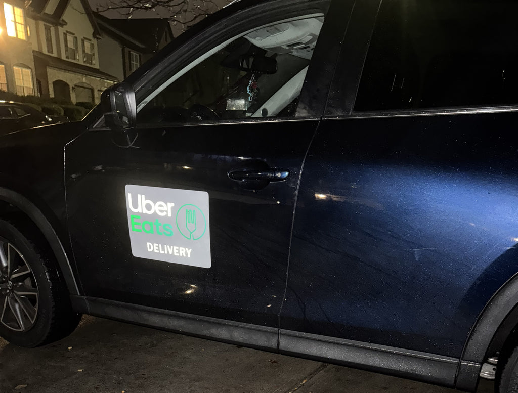 Reflective UberEats Car Magnet - Removable