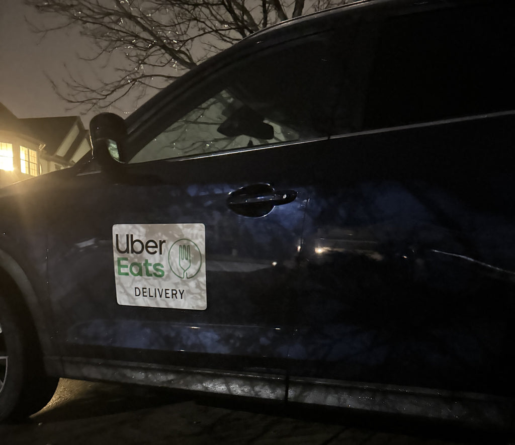 Reflective UberEats Car Magnet - Removable