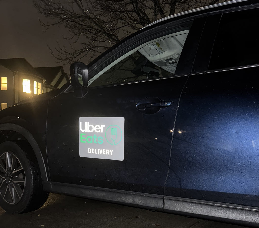Reflective UberEats Car Magnet - Removable