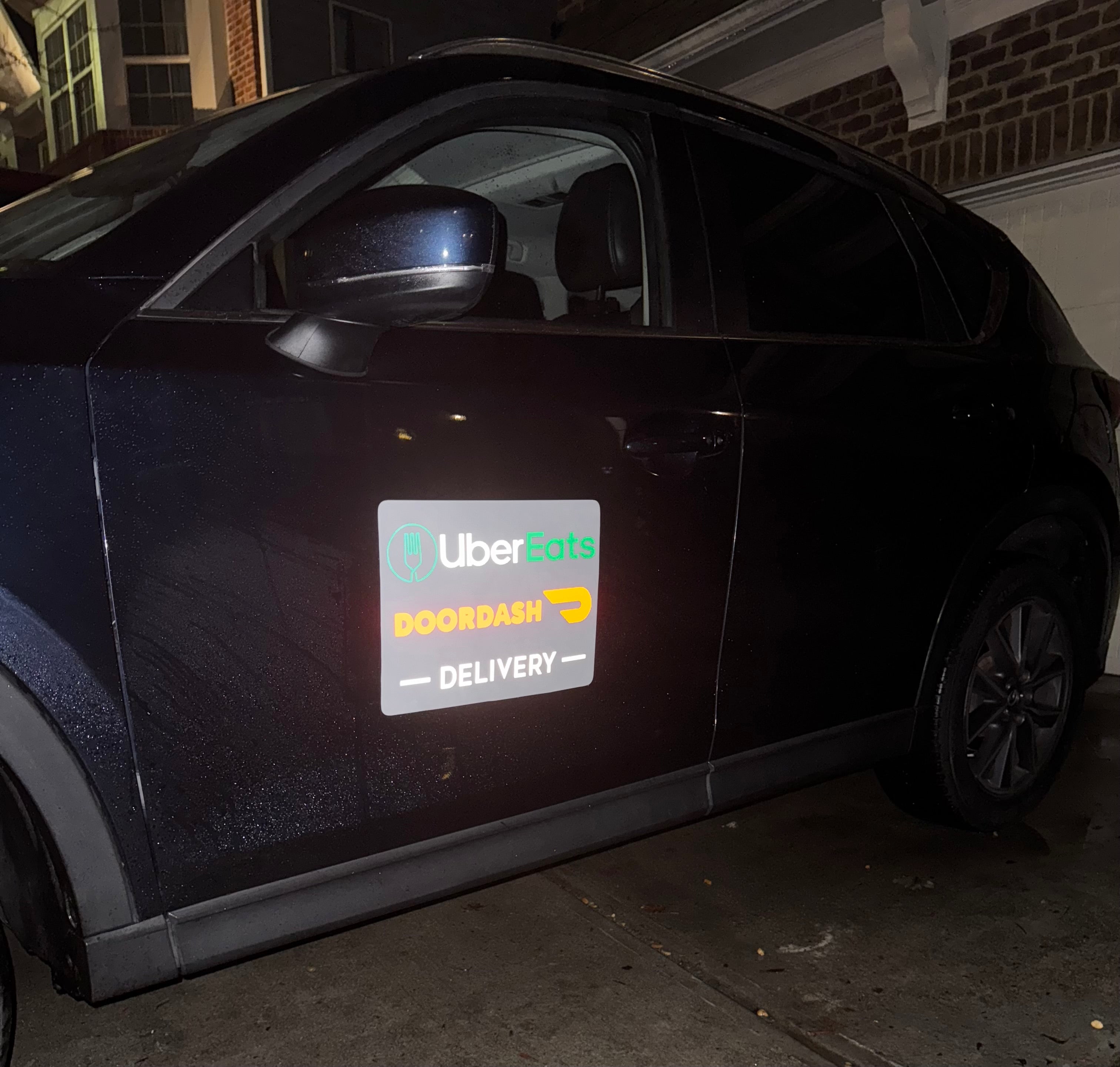 Reflective DoorDash / UberEats Car Magnet - Removable