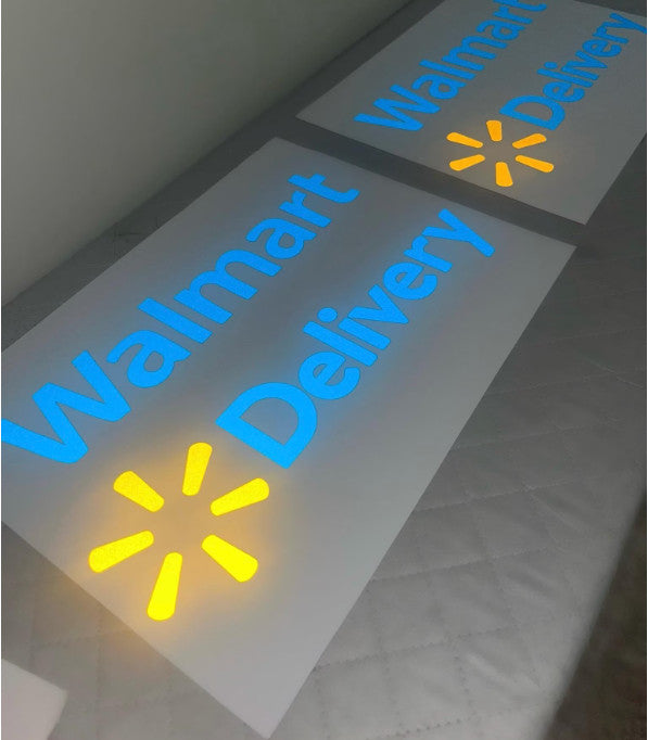 Reflective Walmart Spark Car Magnet - Removable