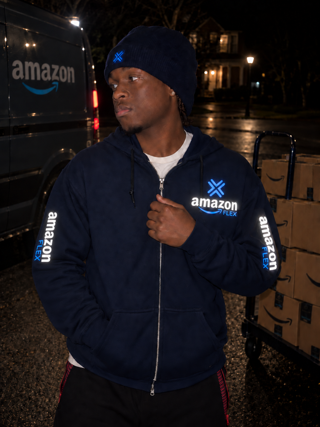 Reflective Amazon Flex Zipper Hoodie