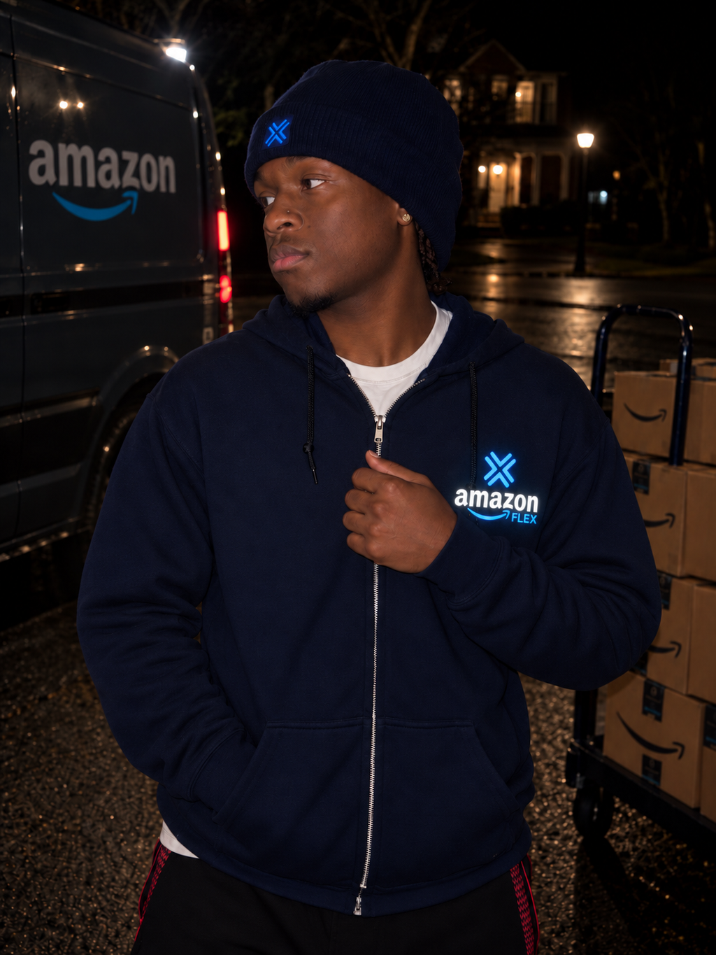 Reflective Amazon Flex Zipper Hoodie