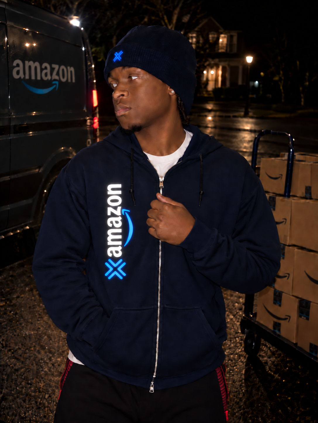 Reflective Amazon Flex Zipper Hoodie